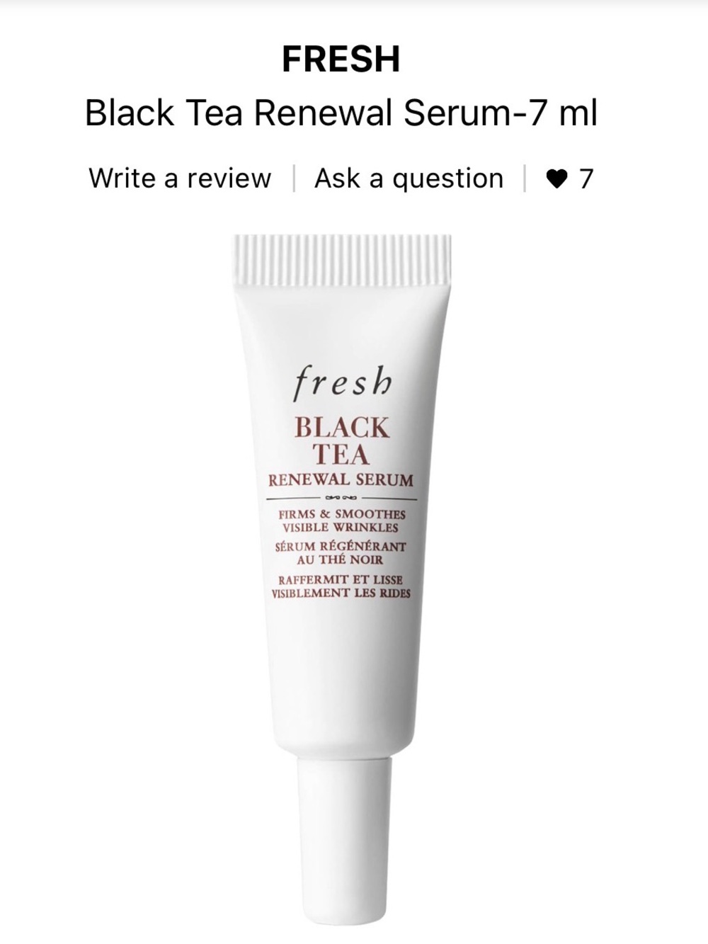 NEW fresh Black Tea Renewal Serum - 7g travel size